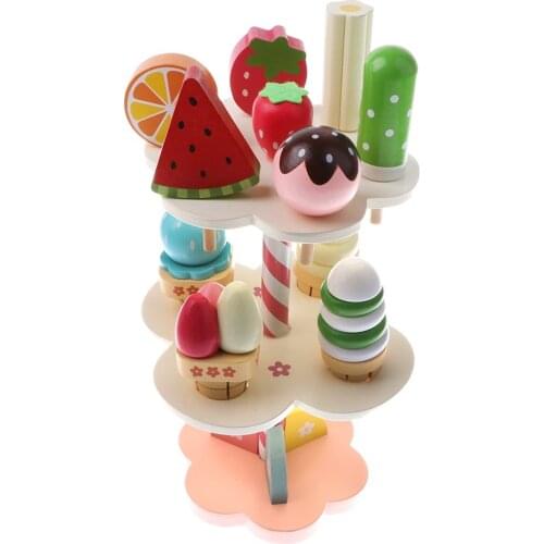 11pcs Wooden Simulation Miniature Food Kitchen Pretend Play Role Playing Game Educational Toys Birthday Gift for Children Kids