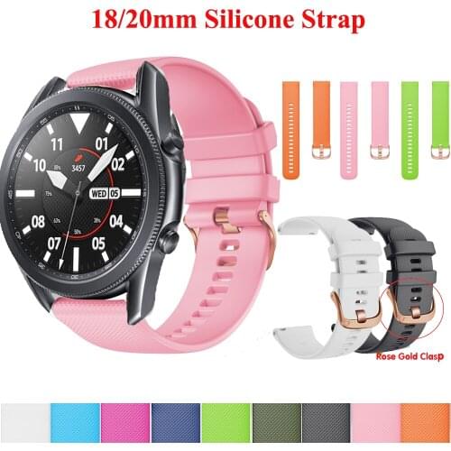 18 20mm Silicone Watch Strap For Xiaomi Huami Amazfit GTS 2 GTR 42mm Bip U/S GTS2e Bracelet Garmin Vivoactive 3 3S/4S Watch Band