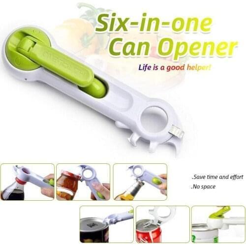 2021 Best Cans Opener 1PC Multifunctional 6 in 1 Bottle Can Jar Opener Beer Wine Soda Can Openers Cooking Unbolt Tools Durable