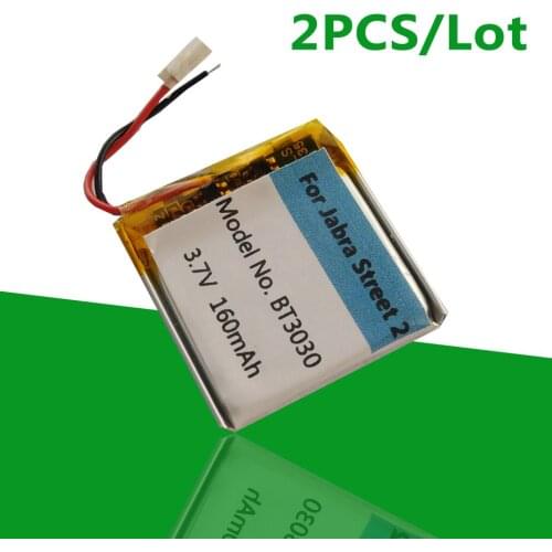 160mAh 302323 032323 Battery For Jabra BT3030 Street 2 Bluetooth Headsets Batterie Accumulator AKKU