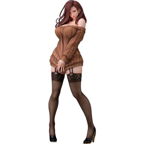 28CM Anime Daiki Kogyo Non Oda Illustration Shiho Kujo Brown Hair Ver PVC Action Figure Japanese Anime Sexy Figure Model Toys