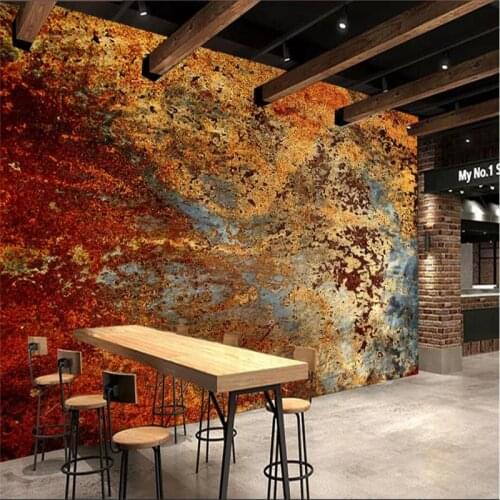 Beibehang Custom rusty wall wallpaper 3d murals Europe retro industrial wind cement wall painting background wallpaper bedroom