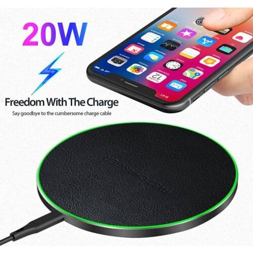 30W Qi Fast Wireless Charger Charging Pad For iPhone XS Max 11 Plus Samsung Mobile Phone Quick Chargers For iPhone 12 X XS Max