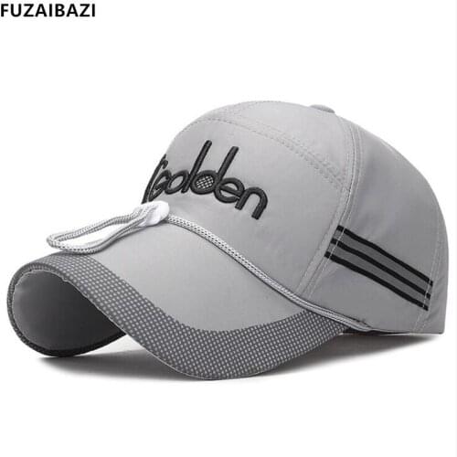 FUZAIBAZI Spring Fashion Outdoor Mens Womens Baseball Caps Adjustable Size Summer Windbreaker Fixed Fishing Hat New Golf Cap