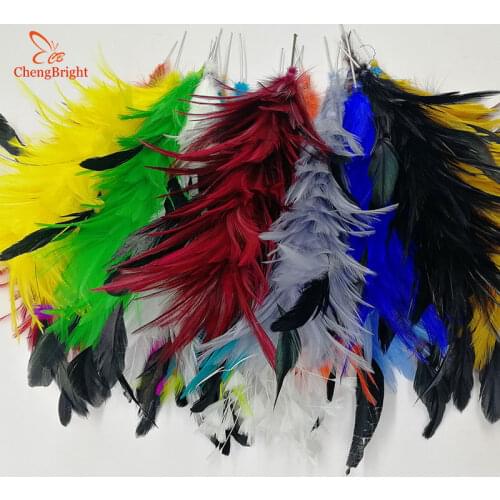 ChengBright New 10PCS Feather Headband Women Festival Feather Headband Hippie Headdress Hair Accessories Feather Headdress DIY
