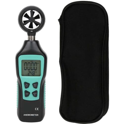 FY856 Digital Anemometer Wind Speed Meter 0.8~30.0m/s Temperature Gauge Handheld Tester