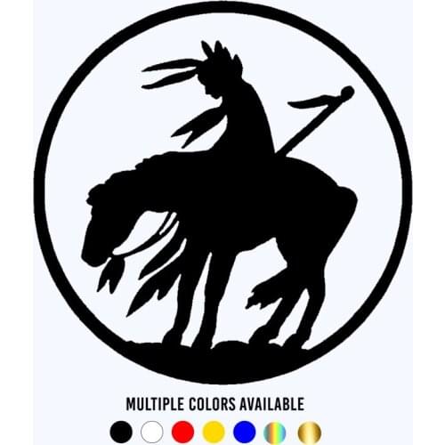 CK20880# Die-Cut Vinyl Decal Indian On Horse Car Sticker Waterproof Auto Decors on Bumper Window Laptop