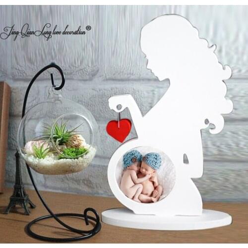 Baby picture frame Ultrasound Sonogram frame. Gift. Pregnant woman silhouette. Nursery decor Standing Letters Sign