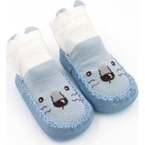 Baby Socks Newborn Autumn Winter Children Floor Socks Shoes Anti Slip Soft Sole Kids Patchwork Cartoon Sock 0-24M