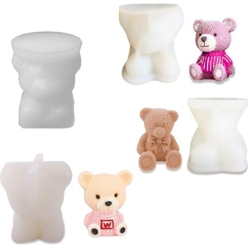 Baby Bear Craft Art Silicone Soap Candle Ice Tray Resin Casting Silicone Molds
