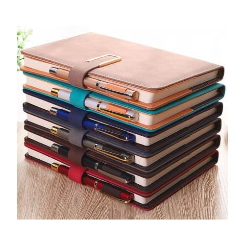 A5 Metal Buckle Planner Soft Notebook with Bookmark Journal Notepad Organizer Diary Agenda 365 Days Note Books Office Stationery