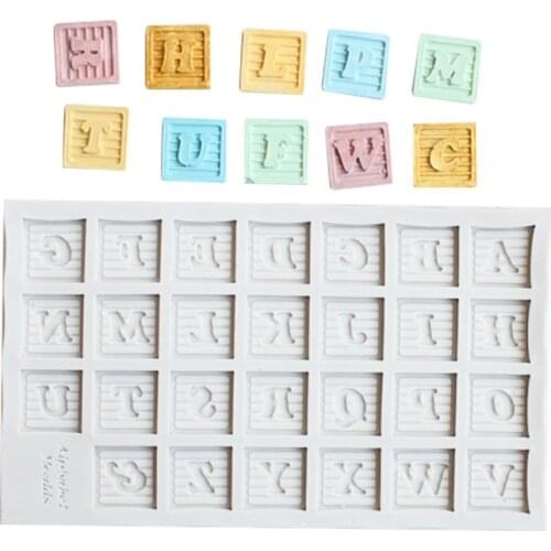 Aouke Molds Letters Silicon Fondant Mold Cakes Decorating Tools DIY Gumpaste Chocolate Moulds Kitchen Bakeware