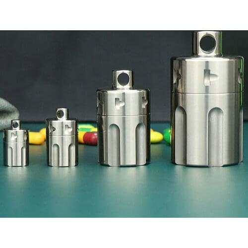 XS/S/M/L Titanium Alloy Seal Bottle Small Waterproof Medicine Big Bottles Of Titanium Outdoor Tool