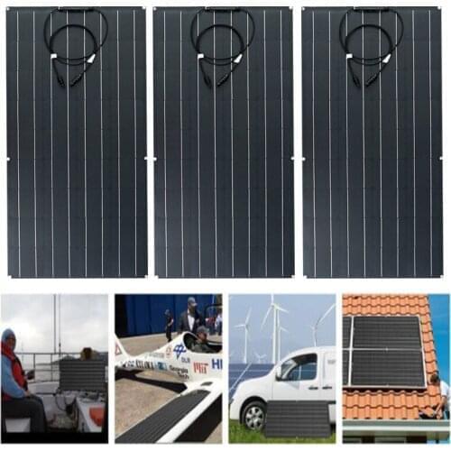 Flexible Solar Panel 100W 200W 300W 500W 32PCS 3.3W Monocrystal Solar Cell 22% Charging Efficiency Photovoltaic Panel 1000W