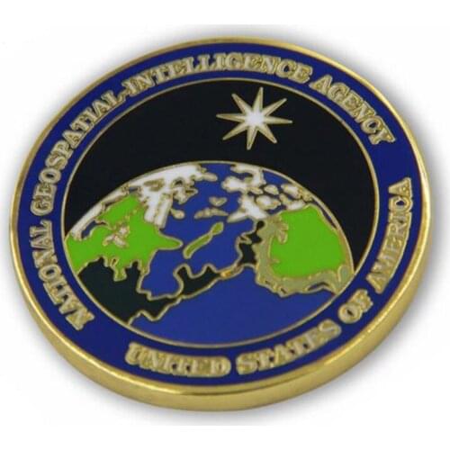 Customized Gold Plated Coin with Logo America Coin National Geospatial Intelligence Agency Souvenir Metal Coin Collectibles
