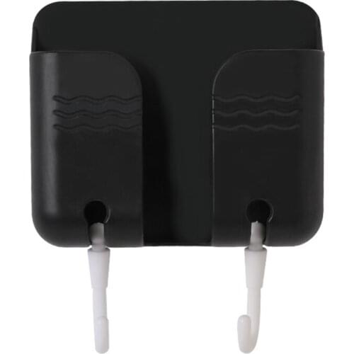 Adhesive Wall Mount Phone Holders with Double Hooks for Cell Phone Charging Brackets Holders Shelf Sticker Fixing Wall