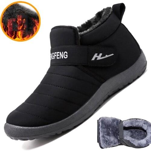 2021 New Fashion Men Boots Fur Men Snow Boots Couple Keep Warm Winter Shoes Women Comfortable Botas Hombre Outdoor Men Sneakers