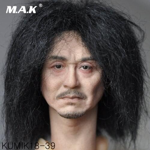 1/6 Scale Male Figure Accessory Kumik KM18-39 Male Paste Head Sculpt Figure Model PVC Hobbies for Collection