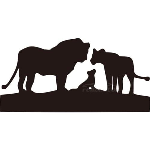 Lion Family Car Decals Art Stickers Car Window Hot Selling Window Trunk Decal Art Car Stikcers ZP0406