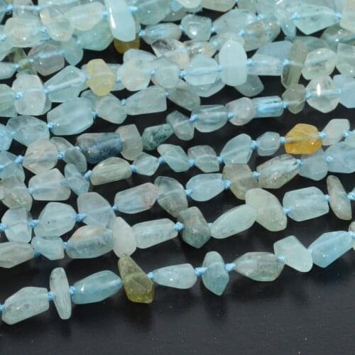 Natural Aquamarine Nugget Beads , Estimate Size 8-10mm