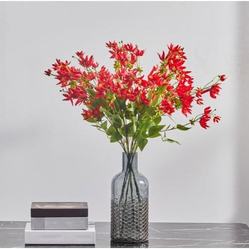 New Artificial Flower Eco-friendly Fadeless Plastic Fake Flower Bouquet Decor for Household Office School Decoration Wholesale