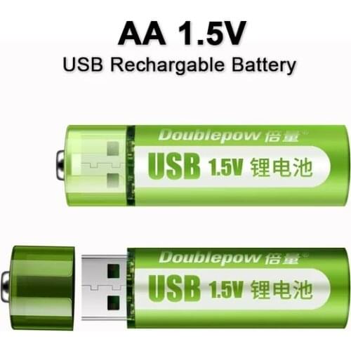 1.5V AA rechargeable battery 1800mWh USB AA rechargeable li-ion battery for remote control mouse small fan Electric toy battery