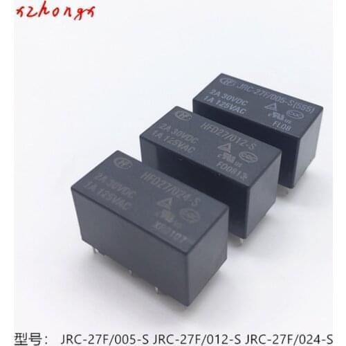 HFD27- 005 HFD27- 012 HFD27- 024 S 5V12V24V relay 8 foot 2A