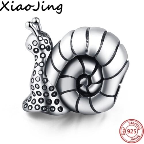 New Arrival 925 Sterling Silver Snails Charm Bead Fit Authentic Pandora Bracelet Bead Fashion Jewelry Making for Women Gifts