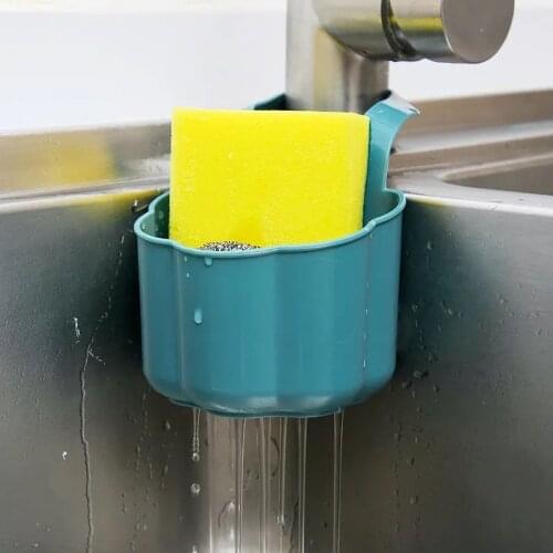 Kitchen Sink Drain Rack and Sponge Soap Debris Rack Plastic Hanging Storage Basket Faucet Home Kitchen Tool