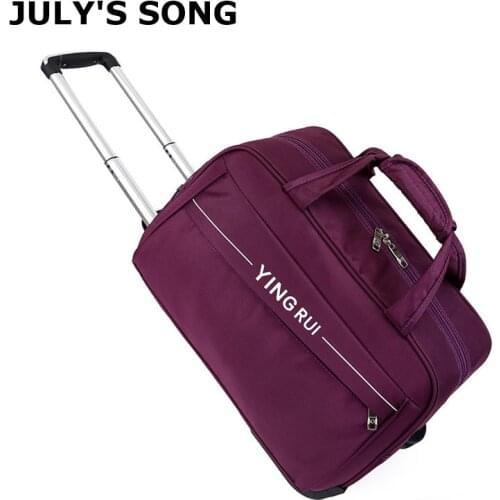 JULYS SONG Women Waterproof Carry on Luggage Rolling Suitcase Bag Trolley Luggage Men Traveling Luggage Bags with Wheels