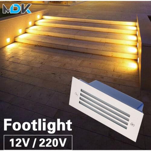 LED Recessed footlights AC85~265V DC12V indoor LED footlight LED 5W Cold white Warm white led wall light