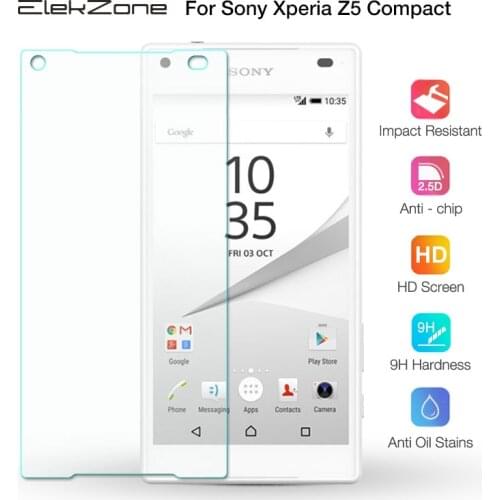 Tempered Glass 9h On the For Sony Xperia Z5 Compact HD Screen Protection Glass 2.5D for Sony Z5 Compact Protective Glass Film