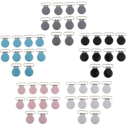 10 Metal Pacifier Suspender Clip for Dummy Toy Holder Bib Clips