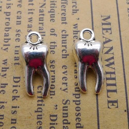 10 Pieces Of Antique Silver Alloy Jewelry Accessories 3D Small Charm Pendant Beads For Jewelry Making