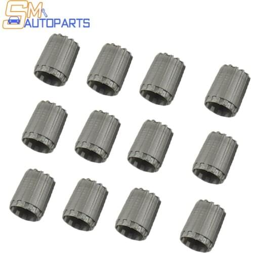 12PCS For Nissan for Infiniti Auto Car Tire Wheel Grey Long Air Valve Stem Caps Cover Plastic
