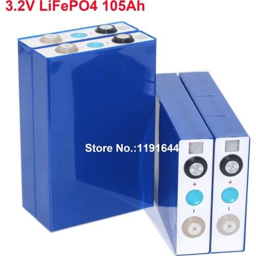 A Grade 3.2V 105Ah LiFePO4 3.2v 105Ah Battery Cells For RV EV Solar Energy Storage System