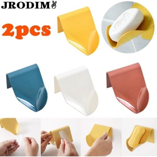 Bathroom Accessories Portable Soap Dishes Soap Holder Wall Mounted Soap Drain Holder Bathroom Shower Self Adhesive Soap Rack