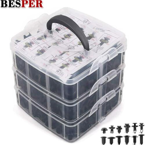 620 Pcs/Box Auto Fastener Clip Mixed Car Body Push Retainer Pin Rivet Bumper Door Trim Panel Retainer Fastener Kit