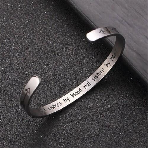 High Quality Best Friends Cuff Bracelet Stainless Steel Bangles Jewelry Sisters Friendship Bracelets Fascination Gifts