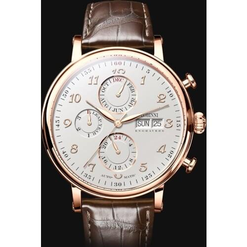 LOBINNI Luxury Mechanical Gear Watch Men gift Seagull Movement Automatic Black Self Winder Sapphire Watch Brand Men Metal Bezel