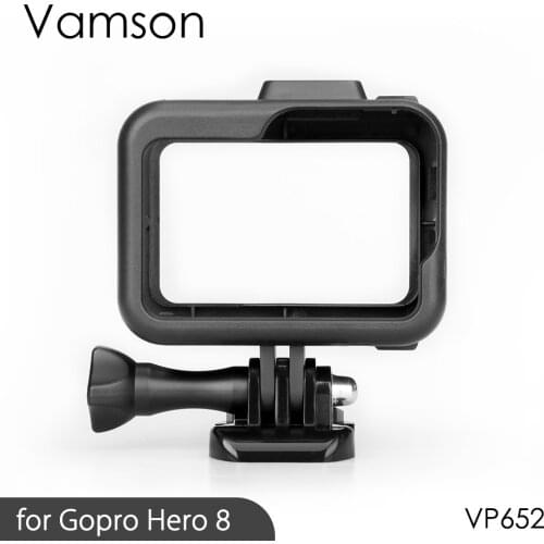 Vamson for Gopro Hero 8 Black Protective Frame Case Border Cover Housing Mount for Go pro Hero 8 Accessory VP652