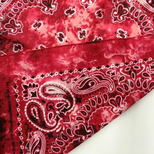 Gradient Tie-Dye Ethnic Paisley Floral Print 50x50CM Unisex Cotton Sport Pocket Square Scarf Headband Bandana Hip-Hop Wristband