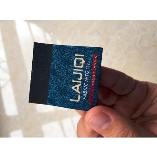 Custom cut folded clothing labels custom private brand woven labels and tags DSLBP04 (Please see instructions)