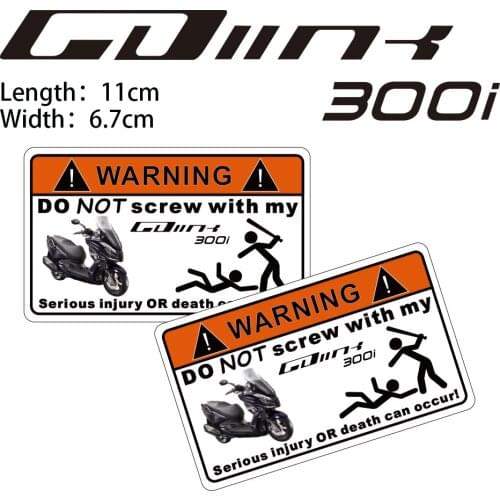 KODASKIN Motorcycle Cheap 2D Creative Warning Sticker Decal for KYMCO G-Dink300i