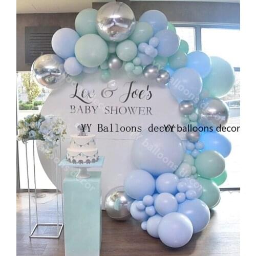 Balloon Garland Kit Balloon Arch Tiffany Blue Sliver Chrome Wedding DIY Bridal Shower Birthday Party Baby Shower Decoration