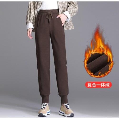 Женские флисовые брюки KUANGNAN China At AliExpress