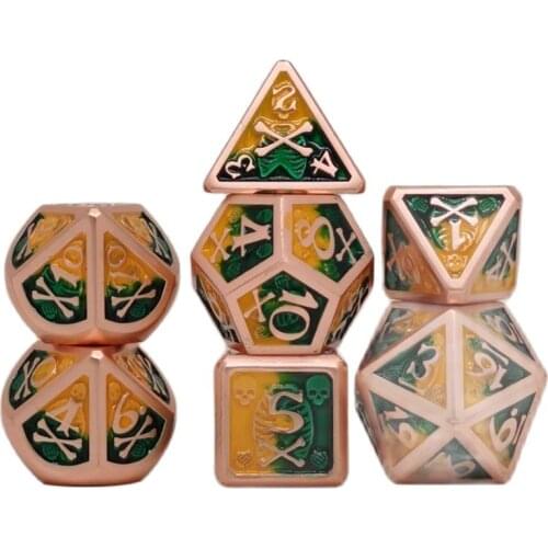 Metal Dice Skulls Zinc Dice Modern Minimalist Decorative Patterns Dnd Running Group Bar Entertainment Dice