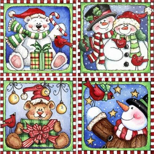 MomoArt 5D DIY Diamond Painting Snowman Full Square Diamond Embroidery Sale Cartoon Christmas Handmade Gifts Home Decoration