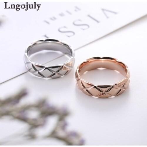 Brand New Women Titanium Steel Rings Jewelry RoseGold Titanium Rings For Women Girlfriend Anniversary Party Jewelry Gifts