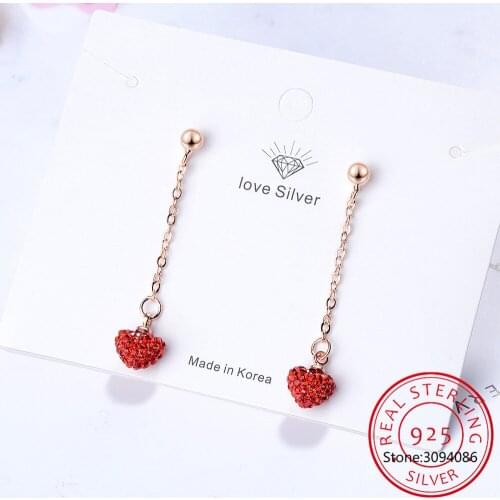 Newly 925 Sterling Silver Earring Jewelry Small Heart Stud Earrings Love Birthday Gift For School Girls Teens DS1315